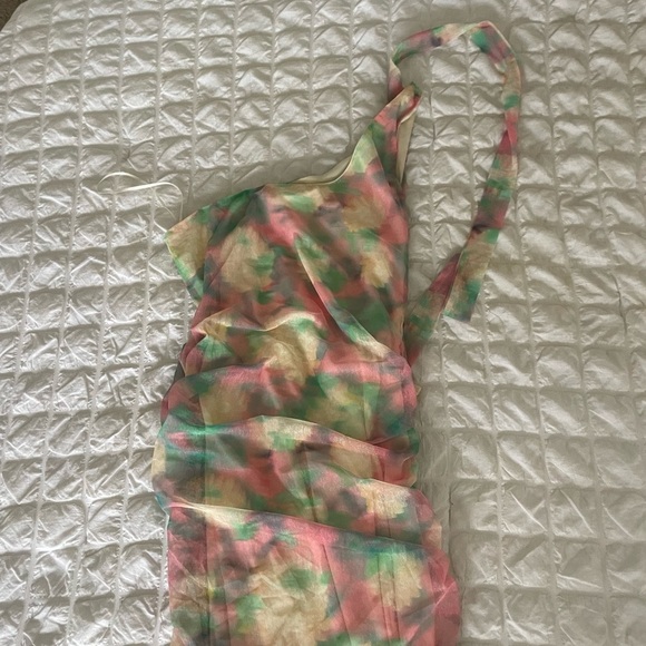 Astr the label one shoulder neck tie midi dress - Picture 11 of 12